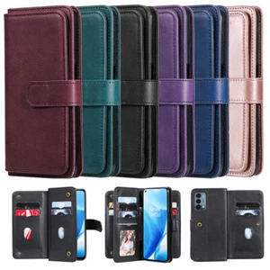 Funda protectora abatible con soporte de cuero ranuras para tarjetas de crédito billetera para teléfono OnePlus - Imagen 1 de 60
