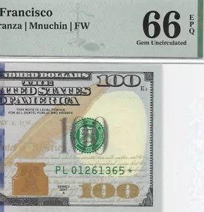 2017A $100 SAN FRANCISCO * STAR * ⭐️ FRN. PMG Gem Uncirculated 66 EPQ Banknote. - Picture 1 of 3