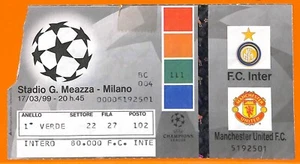 C2292- Vecchio BIGLIETTO PARTITA CALCIO - 1999 INTER VS MANCHESTER UNITED - Picture 1 of 1