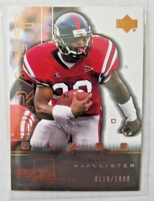 Deuce McAllister RC 2001 Upper Deck Pros & Prospects #94 Saints 0110/1000 D3 - Image 1 of 2
