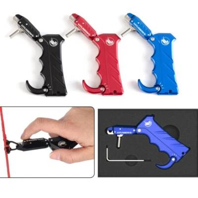3&4 Finger Grip Release Assist Rotation Adjustable Hooked Compound Bow Thumb - Image 1 of 4