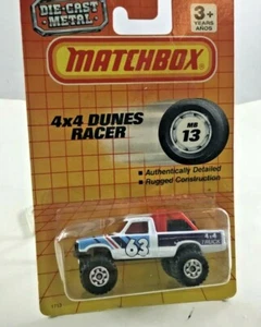 Matchbook MB13 4x4 Dunes Racer No. 63 MB13 Vintage 1990 New In Blister Card - Picture 1 of 7