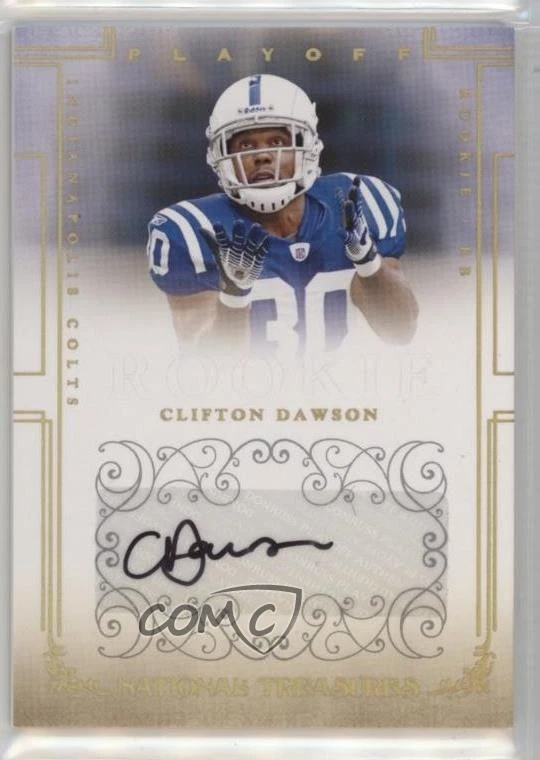 2007 Playoff National Treasures /49 Clifton Dawson #179 Rookie Auto RC - Image 1 of 2