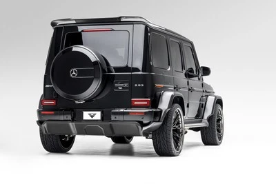 Difusor trasero Vorsteiner Aero fibra de carbono brillante PP 2x2 para Mercedes G63 AMG Foto 1 de 4