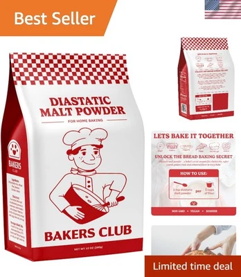 Panes artesanales de calidad para panadería con polvo de malta diastática de 10 oz - sabor orgánico Foto 1 de 4
