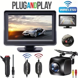 Backup Camera with 4.3&quot; Car Monitor,Install Rear View Night Vision Reverse - Picture 1 of 8