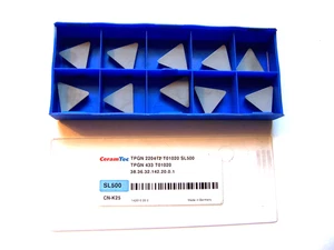 Neu 10 Stück - TPG 433 Grade SL500 Keramikeinsätze Ceramtec - Bild 1 von 2