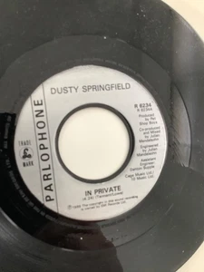 Dusty Springfield   In Private  7" vinyl   1989. Parlophone - Picture 1 of 2