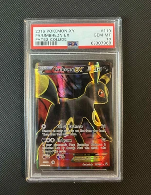 2016 POKEMON XY FATES COLLIDE UMBREON EX FULL ART #119/124 PSA 10 GEM MINT - Image 1 of 2