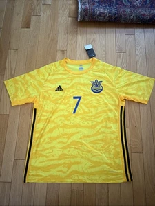 Ukraine Yellow Adidas XL Andriy Shevchenko #7 Authentic Jersey - Picture 1 of 4