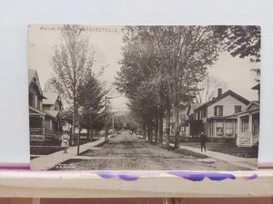 Margaretville New York - Häuser entlang der Walnut Street - Postkarte Catskills - Bild 1 von 2