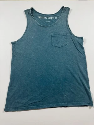 Camiseta sin mangas Mossimo Supply Co para hombre bolsillo M músculo verde azulado lavado mineral sin mangas Foto 1 de 4