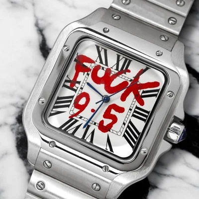 Seikmod Santos Style | Graffiti Dial | NH35 Automatic | Sapphire | 39mm - Image 1 of 4