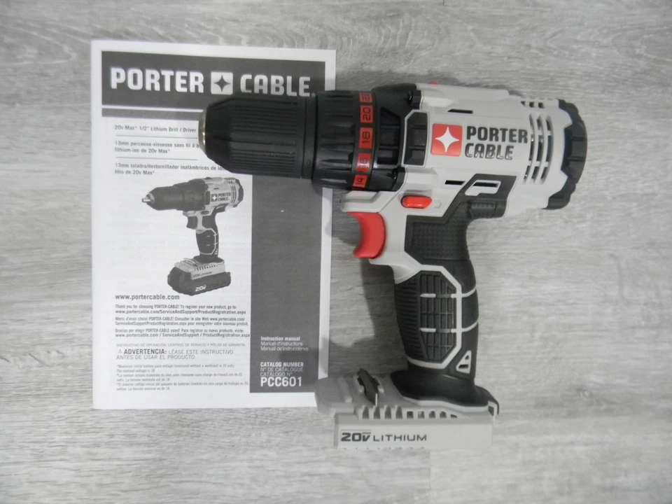 NEW PORTER CABLE PCC601 20V 20 Volt MAX 1/2" Drill Driver - TOOL ONLY - Image 1 of 1