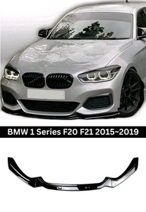 BMW 1 Series Front Bumper Lip: Gloss Black F20 F21 2015-2019 120i M135i M140i - Picture 1 of 5