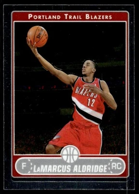 Trail Blazers #183 Topps Chrome LaMarcus Aldridge Rookie Portland 2006-07 Foto 1 de 2