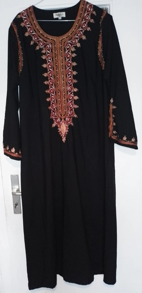 Vintage Maxi Kleid CHRISTIAN INTIMATE COLLECTION ARABIAN CLOTHES, XL, schwarz - Bild 1 von 1