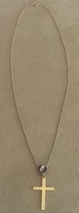 Vintage US Navy Seabees Cross Necklace - 10K Gold Filled - Picture 1 of 10
