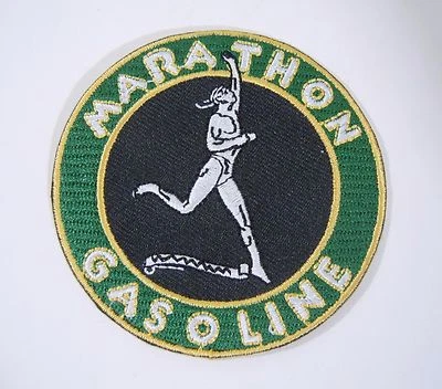 MARATHON GASOLINE Embroidered Iron On Uniform-Jacket Patch 2.75" - Image 1 of 2
