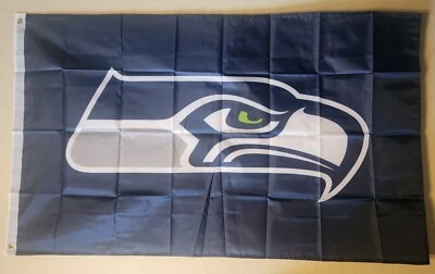 Bandera de fútbol americano de la NFL Seattle Seahawks impresión a doble cara 3x5 pies con ojales Foto 1 de 3