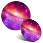 Mouse Mat & Coaster Set - Pink Purple Black Hole Galaxy Nebula  #24234