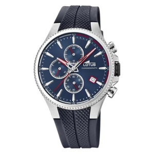Reloj Lotus Cronógrafo hombre 18621/1 Esfera azul correa caucho azul - Imagen 1 de 1