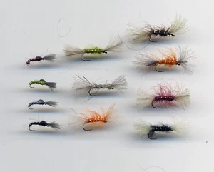 Trout Flies: Shuttlecock &Shipman's Buzzers x11 sizes 14,18 & 20 Ass (code 281D) - Picture 1 of 3