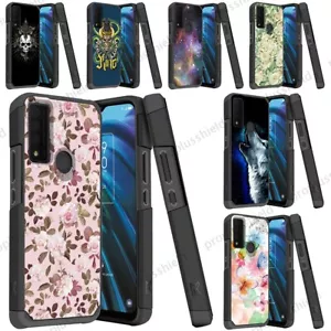 Per TCL 30 XE 5G Custodia Stampata Slim Ibrida Doppio Strato + Cover Vetro Temperato k3 - Foto 1 di 22