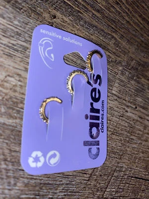 Conjunto trio de punho de orelha de strass de metal misto Claire’s presente de Natal de aniversário - Imagem 1 de 3