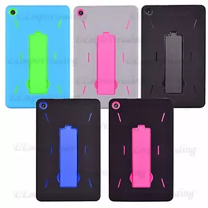 Funda protectora con soporte resistente híbrido resistente de alta resistencia para Amazon Fire HD 8 2016 6ta generación - Imagen 1 de 7