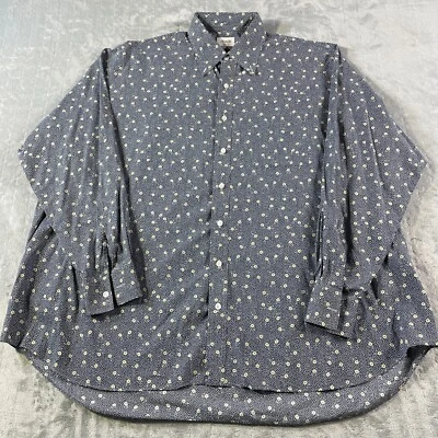 Hamilton Shirt Co Mens 16.5/33 Flowers Spring Resort Preppy Luxury Polka Dot - Image 1 of 4