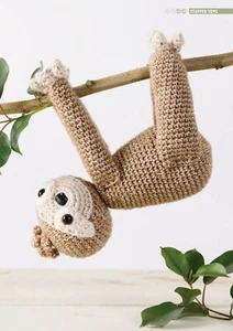 CROCHET PATTERN Pretty Sammy the sloth Amigurumi toy 4ply 354 - Picture 1 of 5