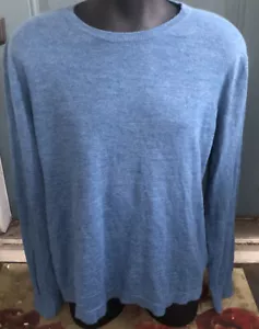 Mens J CREW Blue Cotton Crew Neck Sweater, Size Large GUC - Picture 1 of 10