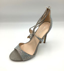 Womens Ladies Grey Faux Suede High Heel Tie Up Party Sandals Shoes Size UK 8 New