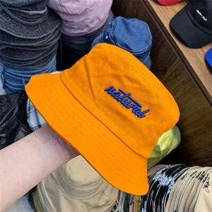 Unisex Embroidery Bucket Sun Hat Cotton Summer Sunscreen Men Fisherman Outdoor - Picture 1 of 2