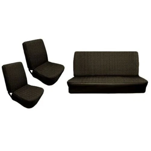 Black Vinyl Seat Cover, Front & Rear Set VW Beetle 1965-67 EMPI 4637 - Image 1 of 1