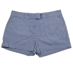 Vineyard Vines Women's Seersucker Shorts Size 8 Whale Logo Blue - Picture 1 of 11