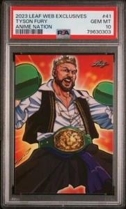 Tyson Fury 2023 Leaf Metal Anime Nation #41 Rookie Card RC /153 PSA 10 Gem Mint - Picture 1 of 2