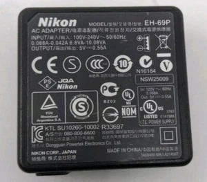 Nikon Genuine Model EH-69P AC Adapter Charger For Coolpix Output 5V-0.55A ( New) - Picture 1 of 8