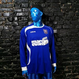 Ipswich Town Jersey Long Sleeve Home football shirt 2009 - 2011 Mitre Mens SZ XL - Picture 1 of 11