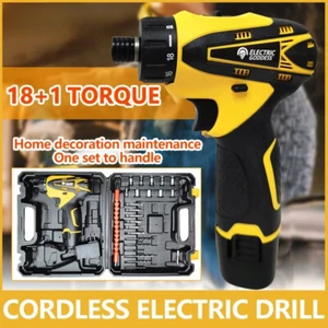 12V Cordless Drill Electric Screwdriver Mini Wireless Power Driver 18+1 Torque - Picture 1 of 7
