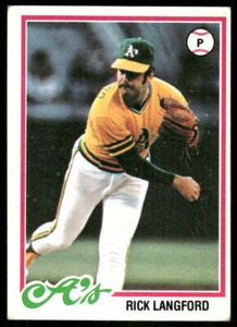 1978 Topps #327 Rick Langford - Picture 1 of 2