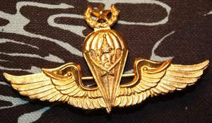 Royal Thailand Army Airborne Master Parachutist Military Jump wings metal Badge - Picture 1 of 4
