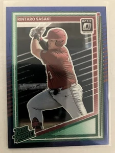 2025 Donruss Baseball Rintaro Sasaki Rated Prospect Blue Velocity Prizm - Picture 1 of 2