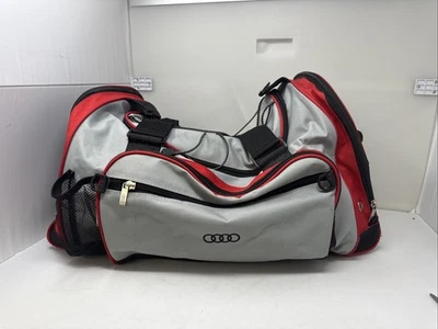 Audi Branded Duffle Bag Grey, Red And Black Heavy Duty Side Handles - Image 1 of 4