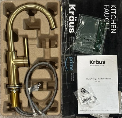 Grifo de barra de manija única Kraus Oletto Kpf -2822 caja abierta bronce cepillado dorado Foto 1 de 4