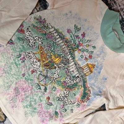 De colección Años 90 Ediciones Básicas Niñas 6X Acrílico Cuello Imitado Dálmatas Cachorros Escena de Jardín Foto 1 de 4