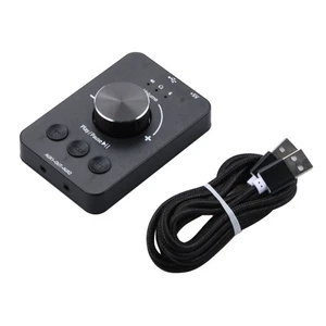 Black Volume Adjuster Controller Speaker Switch Portable For Window7 / 8/10 - Zdjęcie 1 z 9