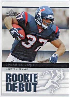 2005 Upper Deck Rookie Debut - Domanick Davis #40 HOUSTON TEXANS - Image 1 of 2