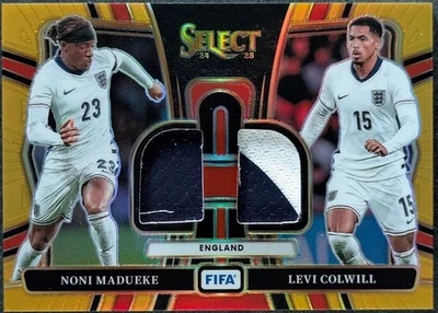 2024-25 Panini Select FIFA MADUEKE/COLWILL 8/10 Patch Gold Prizm Dual Swatches - Image 1 of 2